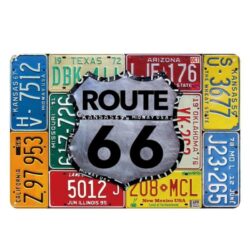 metal plate vintage route 66 registration