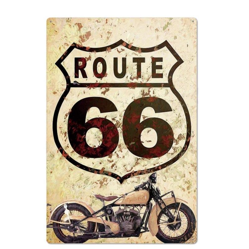 metal plate vintage route 66 moto 1 metal plate vintage route 66 moto 1