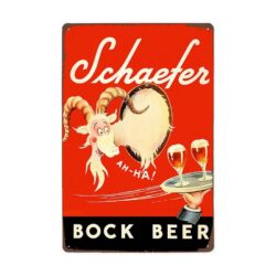 vintage schaefer metal plate