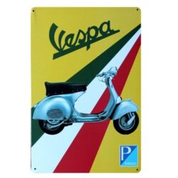 vintage scooter metal plate