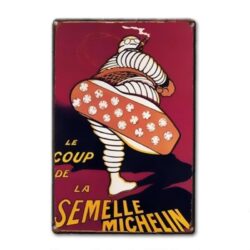 vintage metal plate michelin sole