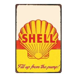vintage shell metal plate