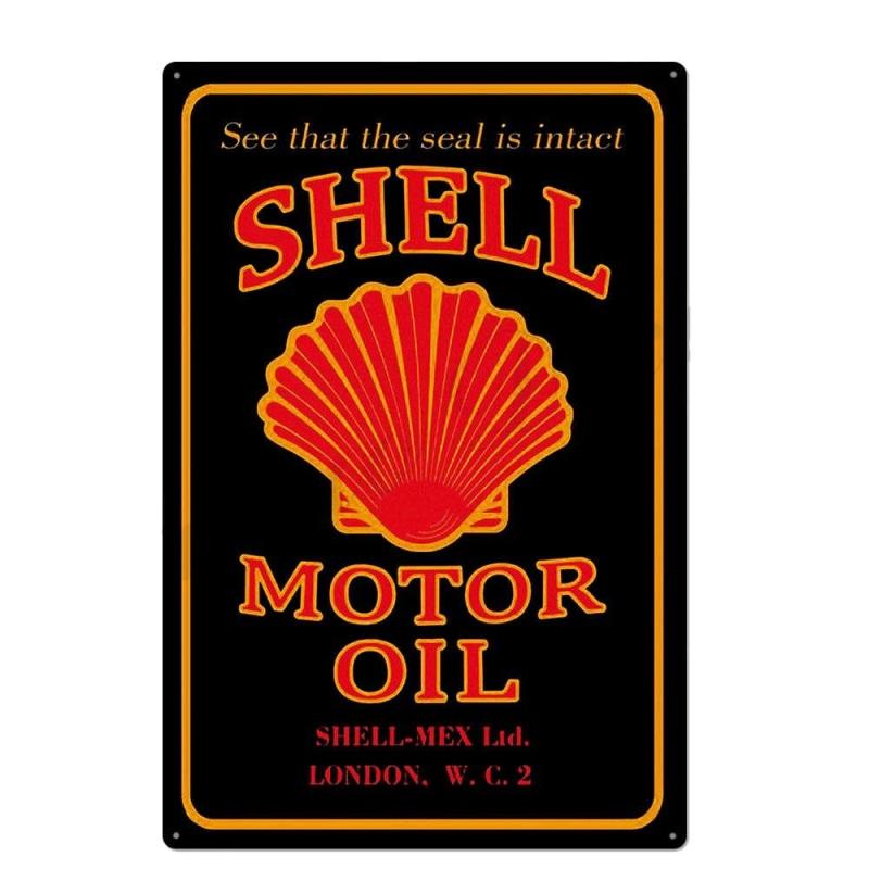 vintage metal plate shell motor oil vintage metal plate shell motor oil