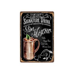 vintage metal plate slim moscow