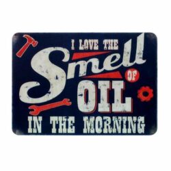 vintage smell oil metal plate