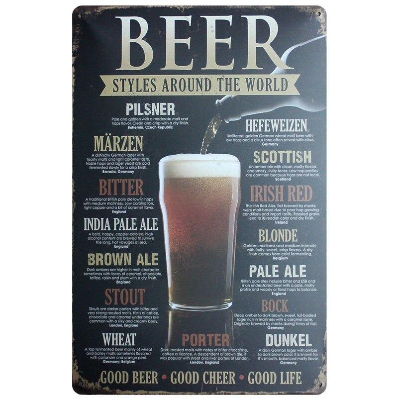 vintage metal plate beer styles vintage metal plate beer styles