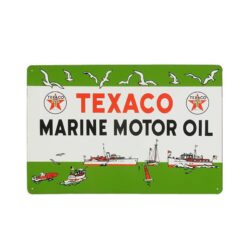 metal plate vintage texaco marine motor oil