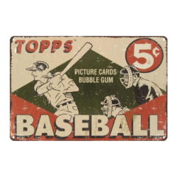 vintage metal plate tops baseball