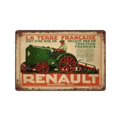 metal plate vintage tractor