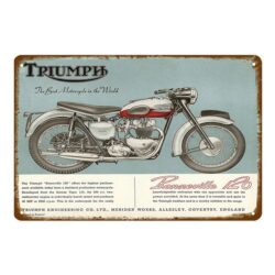 vintage triumph metal plate