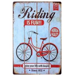 vintage bike metal plate