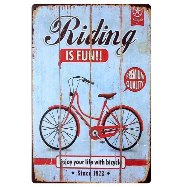 vintage bike metal plate vintage bike metal plate