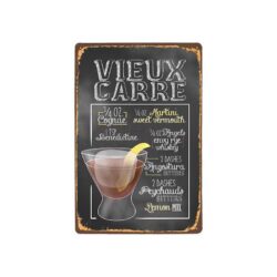 vintage metal plate old carre