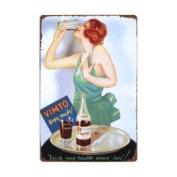 vintage metal plate vimto