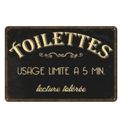vintage toilet metal plate 1