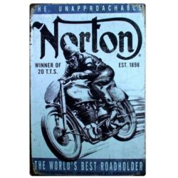 metal plate vintage motorcycle