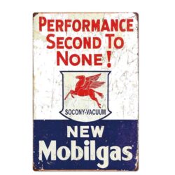 vintage metal plate pegase mobilgas