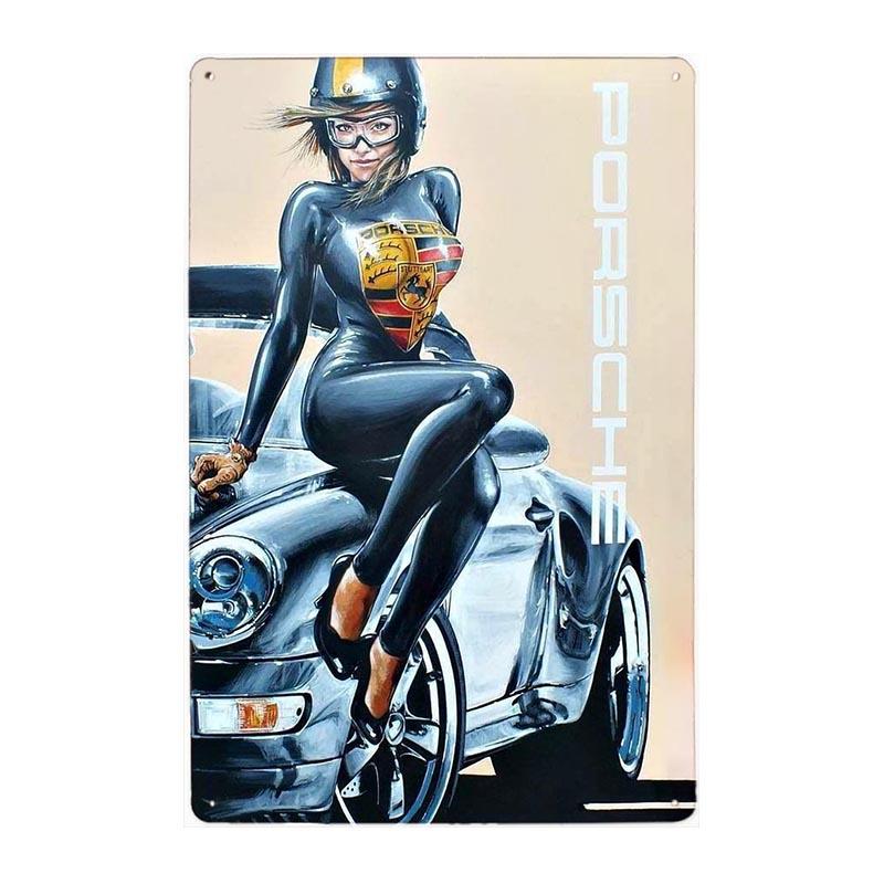 metal porsche plate metal porsche plate