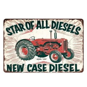 vintage agricultural metal plate