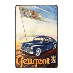 old peugeot advertising plate