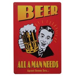 beer advertising plate