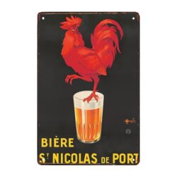vintage metal plate beer saint nicolas de port