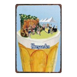 belgian beer advertising plate