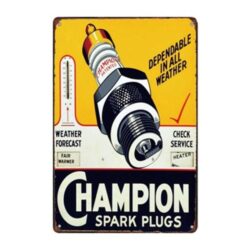 advertising plaque champion candle