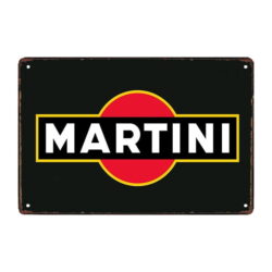 vintage martini metal plate