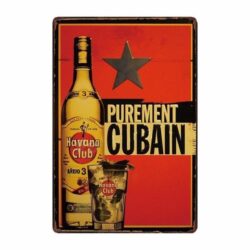 vintage havana club metal plate