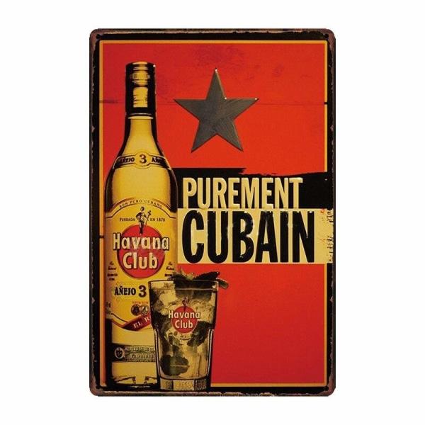 vintage havana club metal plate vintage havana club metal plate