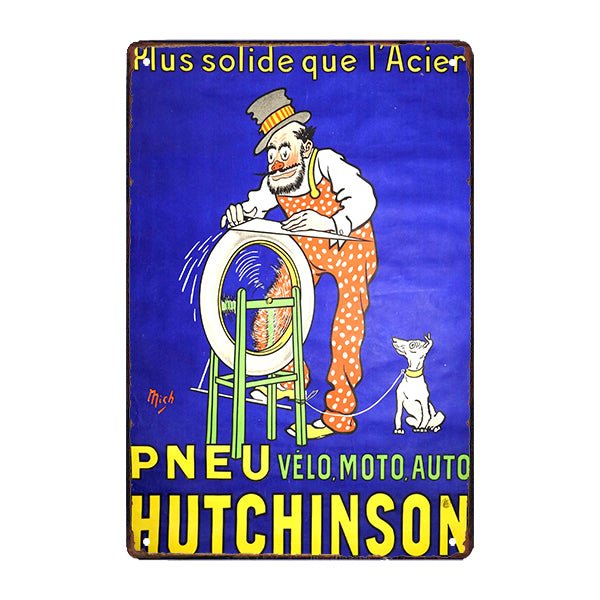 vintage hutchinson metal plate vintage hutchinson metal plate