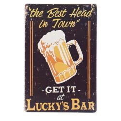metal beer advertising plate