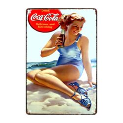 metal coca advertising plate