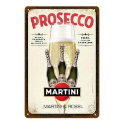 metal martini advertising plate