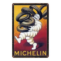 advertising plate metal michelin