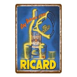 metal ricard advertising plate