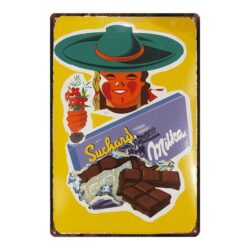 metal plate vintage milka