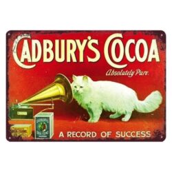 vintage cat advertising plate