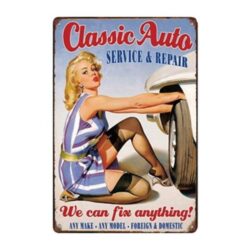 vintage garage advertising plaque