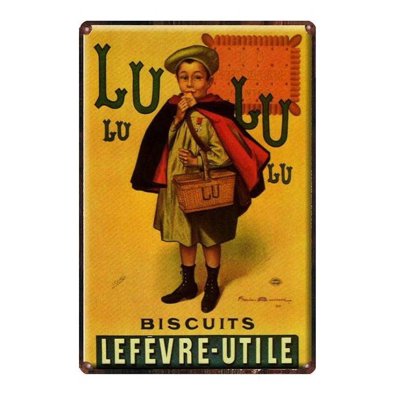 vintage lu advertising plate