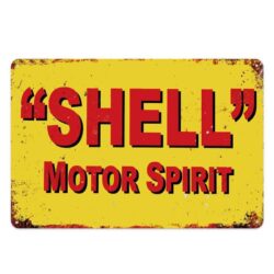 vintage metal plate shell motor spirit
