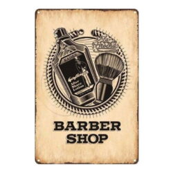vintage barber shop plate