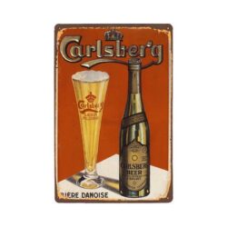 vintage carlsberg old metal plate