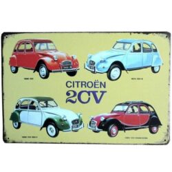 vintage metal plate citroen 2cv