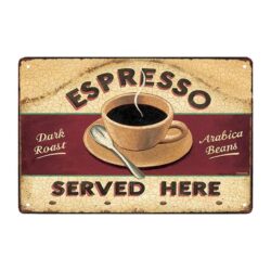vintage espresso plate served here