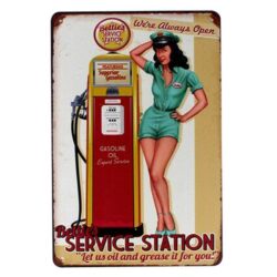 vintage gasoline plate