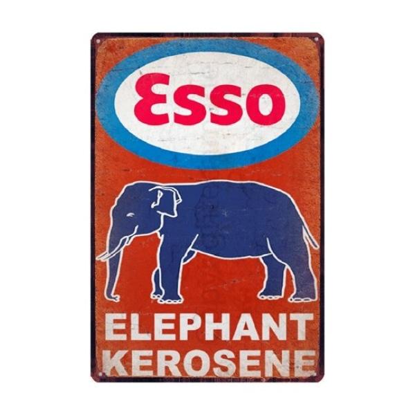 vintage metal plate esso elephant vintage metal plate esso elephant