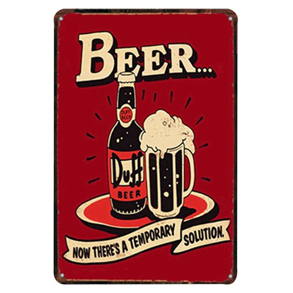 metal plate vintage beer duff simpson metal plate vintage beer duff simpson