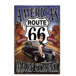 vintage route 66 plate